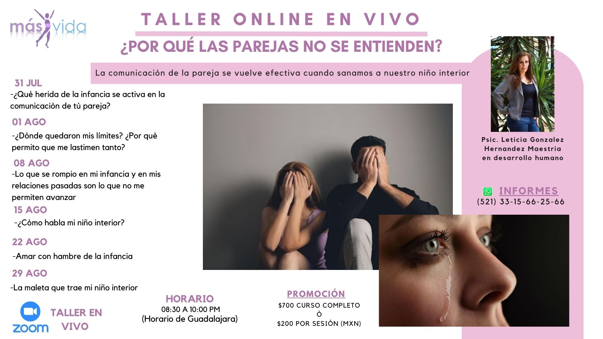 TALLER ¿Por qué las parejas no se entienden?- GRABADO